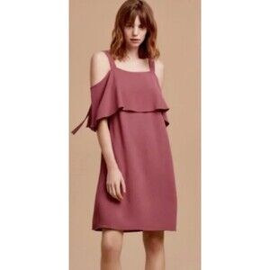 Wilfred Aritzia Women Size XS Ellipse Dress In Dusty Pink Boho Feminine Coquette